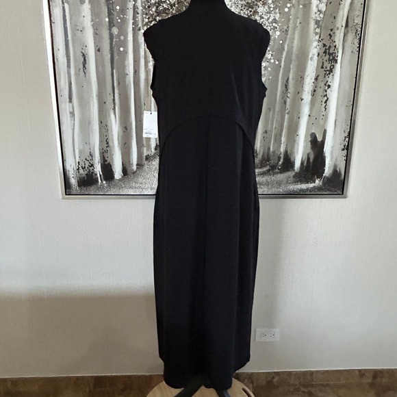 FLX Black Affirmation High-Neck Sleeveless Midi Travel Leisure Dress NWT - XL - Picture 7 of 10